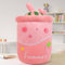 FENYW 25CM Bubble Tea Plüschtier, Cartoon Plüschpuppen, Bubble Tea Kuscheltier, Lustiges Milchtee Softpuppe Teetasse Kissen Kinderspielzeug für Kinder Geburtstag Home Ornamentfür(Rosa)