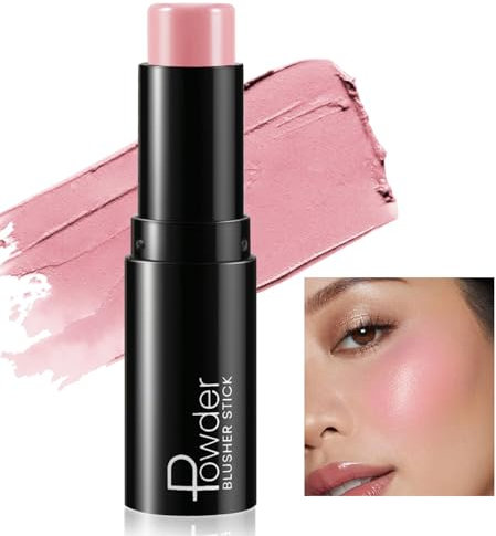 Boobeen Multicreme Rouge Stick, Matte Rouge Stick für Wangen, Lippen, Augen, wasserdichtes Make-up Gesicht erröten Stick, natürliche lang anhaltende Wirkung