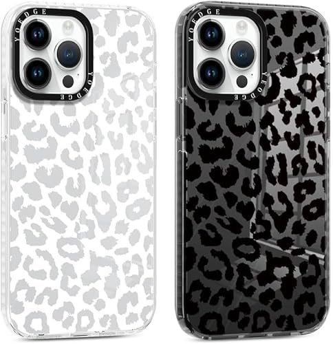 Yoedge 2 Stück Handyhülle für iPhone 11 Pro Max Hülle 6,5, Leopard Muster Frauen Mädchen Aesthetic Handyhülle, Transparent Dünn Weich Silikon TPU Stoßfest Kratzfest Schutzhülle für iPhone 11 Pro Max