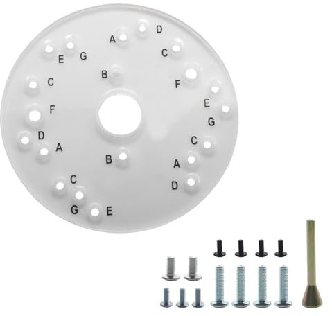 UYZO Dia 6-1/2 Router Base Plate with Letter-Marked Holes, Fits for Milwaukee, Porter Cable, Bosch, Craftsman, Dewalt, Hitachi, Makita, Ryobi (71369)