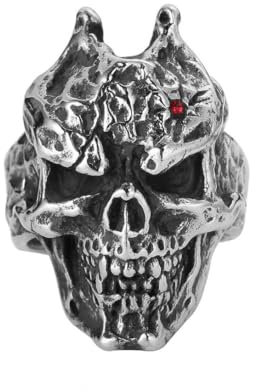 Gu Feng Accessoires Persönlichkeit Vintage Batman Totenkopf Herren Titan ring