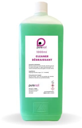 Grand CLEANER Dégraissant PURENAIL, 1 Litre, pour Gel UV et Faux Ongles Offre limitée