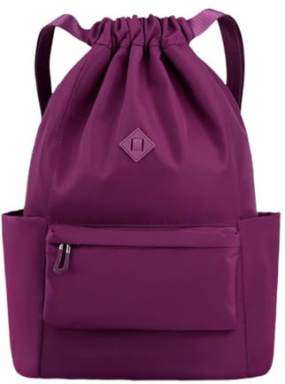 FAVORTALK Turnbeutel Wasserdicht Rucksack mit Kordelzug Große Kapazität Sport Rucksäcke mit Breiter Schultergurt für Herren Damen Kinder Jugend Trocken-Nass-Trennung String-Rucksack,B03917