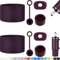 HYZ 8 Piece Accessories for Stanley Cup, Silicone Spill Proof Stopper Set and Protective Boot Including Straw Cover Cap for Stanley H2.0 20oz 30oz 40oz Tumbler, Plum
