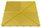 Lot de 25 carreaux de sol de garage en plastique antidérapant emboîtable, pour organisation et rangement de garage, motif ventilé (jaune, 40 x 40 cm)