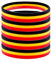 Deutschland Fanarmband Fanartikel Armband Silikonband Band für 2024 Weltfußballspiele, Europameisterschaft, Schwarz, Rot, Gold