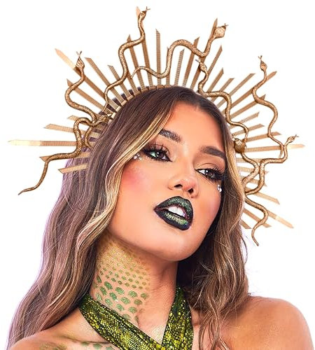 Roaring Good Time Vintage-Medusa-Kopfschmuck, Medusa, Schlangenkrone, Corona de Medusa, Damen-Kostüm, Geburtstag, Fotoshooting, Requisiten