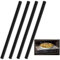 4 Pack Oven Guards for Inside The Oven, Oven Shelf Protectors Silicone Oven Shelf Edge Guards, Oven Shelf Guard Oven Rack Guards Heat Resistant, Protect Against Burns Silicone (Black)