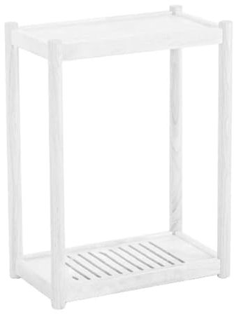 YHWKGZ Hi Fi Rack, Audio Rack Hi Fi Regal aus Massivholz doppelschichtiges, Bodenstehendes mobiles Phonoschrank, Stereo-Record Player Stand for den Schreibtisch(Wit,17.7x26.1)
