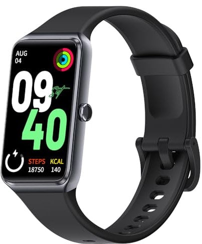 Orologio Smartwatch Donna Uomo, 1,47’’ Display Fitness Tracker, Smartwatch Pressione Sanguigna, Contapassi Polso Monitoraggio Della Frequenza Cardiaca, Smart Band Compatibile con Android e iOS (nero)