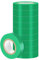Duccinp Green Electrical Tape, Flame Retardant Indoor Outdoor Waterproof High Temperature Resistance Electric Tape for Most Domestic, Commercial, and Industrial environments, 18 mm X 13 m, 10 Rolls