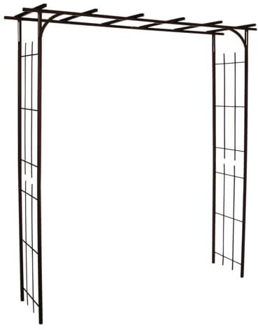 Arche de Jardin Pergola Noir Charbon - Support Plantes Grimpantes et Décoration Extérieure, Acier Robuste Résistant UV et Gel, Fabrication Française, Montage Facile