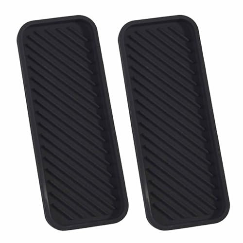 2 Pcs Silicone Soap Tray Sink Drain Rack Kitchen Dishes Teacup Insulation Mat Silicone Storage Box Anti-Slip Organizer Sponge Rack Small Soap Tray Black Soap Dish