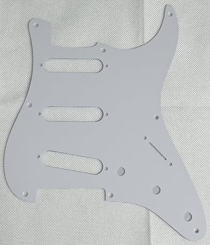 For Fit Fender US 57' 8 Screws Stratocaster Strat Style Guitar Pickguard (1 Ply White)
