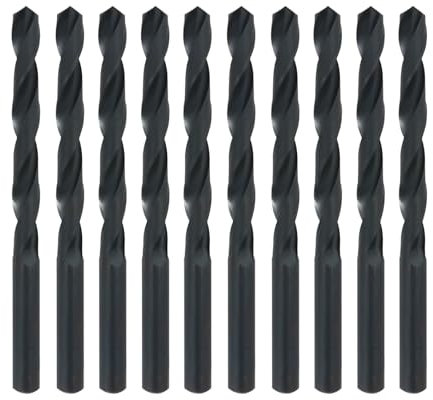Misuyue 4mm HSS Metal Drill Bits, 10pcs Carbide Drilling Bit Sets, Twist Drill Bit suitable for Copper Aluminium Iron Plastic, Wood Drilling Bits