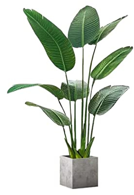 CWCQGH Plantes artificielles, Plantes Vertes artificielles, décorations Florales artificielles Haut de Gamme et luxueuses, Plantes en Pot d'intérieur, Grandes Plantes bioniques,D-1.6m