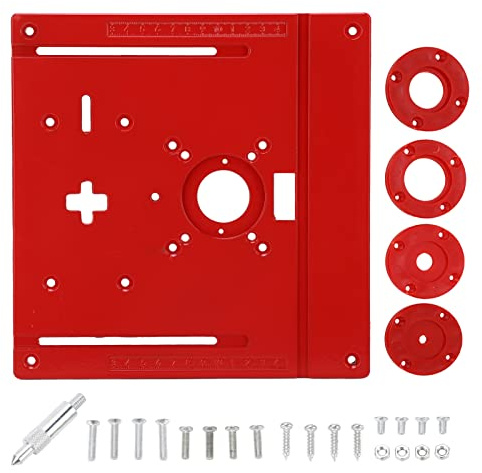 Klappbrett für die Holzbearbeitungs-Trimmmaschine, Aluminiumlegierung, Stichsäge, Trimmer, Frästisch, Einlegeplatte, langlebig, präzises Mehrzweckwerkzeug für Heimwerkstätten und