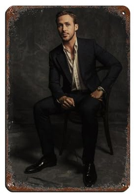 DWGFY Blechschild mit Schauspieler Ryan Gosling 15, Vintage, Metall, Pub, Club, Café, Bar, Zuhause, Wandkunst, Dekoration, Poster, Retro, 20 x 30 cm