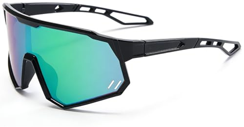 LOJUDI Sonnenbrille Kinder Sportbrille Jungen und Mädchen Fahrradbrille Coole Schnelle Brille Verspiegelt für Jugendliche UV400 Schutz