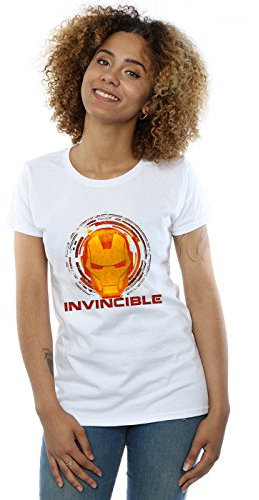 Marvel Women's Avengers Iron Man Invincible T-Shirt White Small