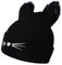 Yixda Beanie Mütze Damen Mädchen Wolle Katzeohren Wintermütze Strickmütze (Schwarz)