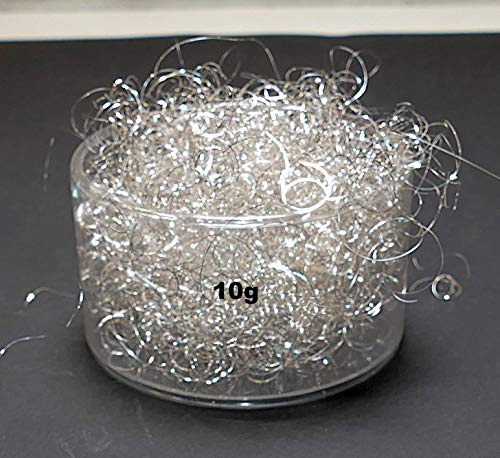 Luxtor - 1 Beutel Lametta Engelshaar Silber Christbaumschmuck Engelhaar Lamettahair (10, Gramm)