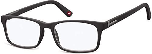 Montana lesebrille Blaulichtfilter Schwarzstärke +3,50 (blfbox73)