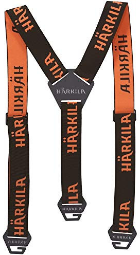 Härkila breite Hosenträger für Herren Orange Tech | Hosenträger für Jäger und Wanderer | Hosenträger stark für Männer (Brown/Orange Blaze)