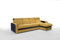 Robin Bristol Ecksofa mit Schlaffunktion Bettkasten Verstellbare Kopfstützen Sofa L-Form Schlafsofa Freistehende Eckcouch Schlafcouch Wohnzimmermöbel Wohnlandschaft Rechts (Senfgelb Schwarz)