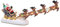 Christmas Concepts® 34 cm batteriebetriebene LED-Beleuchtung – Weihnachtsmannschlitten und fliegende Rentier-Szene – traditionelle Weihnachtsszenen
