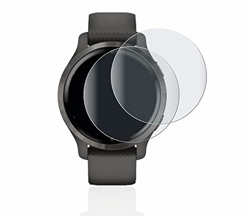 BROTECT Schutzfolie für Garmin Venu 2S | 2 Stück Entspiegelnder Displayschutz Made in Germany Matte Full-Screen Folie Full-Cover 3D Curved Anti-Reflexion Montage Kit