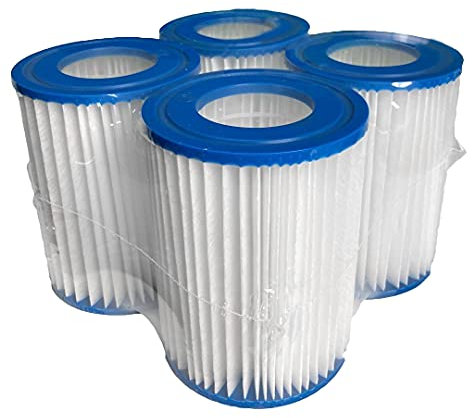 WYWZDQ 58094 Cartuccia filtro Flowclear tipo II, Capacità: 2006/3028 lt/ora, per filtro piscina bestway, accessori per la pulizia della piscina(10,4 x 13,5 x 5,3 cm) (4 pz)