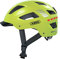 ABUS Fahrradhelm mit Licht - Hyban 2.0 LED - Vorder- und Rücklicht & robuste Hartschale - für Damen und Herren - Gelb Glänzend, Größe M