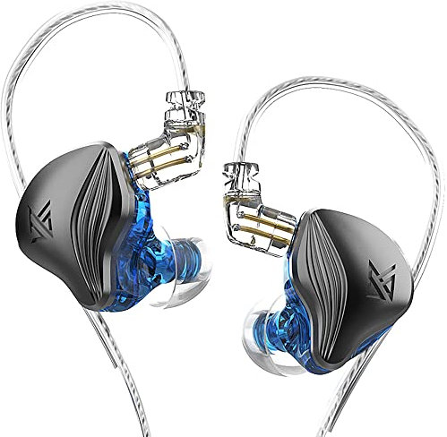 KZ ZEX Earbuds 1 electrostatic + 1 Dynamic Earphone in Ear Monitor Headphone with Detachable Cables Suitable for Audio Engineer, Musician (Graphite Color, Without Mic)