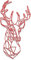 tuning-art WB02 Wanddekoration | Deko Metallschild | Stahl | Massiv | geometrische Wandkunst, Farbe:Hirsch Rot