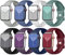 Mastten 8 Pack Correas Compatible con Apple Watch Correa 42mm 44mm 45mm 46mm 49mm, Banda de Pulsera de Silicona Deportiva Suave para iWatch Series Series 10 9 8 7 6 5 4 3 2 1 SE, Color Oscuro