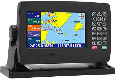 Weikeya Navegador GPS Marino,Sistema de Mapa Dual IPX6 Plotter GPS a Prueba de Agua Posicionamiento GPS BDS para Barco