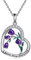 YFN Tulpe Halskette für Frauen Sterling Silber Tulpe Herz Anhänger Schmuck für Mädchen Mutter Tochter Geburtstag Weihnachten Geschenke (Herz)