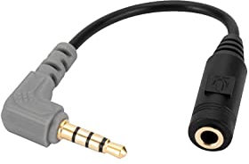 Câble de microphone SC4 de remplacement, adaptateur TRS vers TRRS de 3,5 mm pour connecter les smartphones, les tablettes avec le microphone cravate Rode VideoMic Go, VideoMicro et Boya
