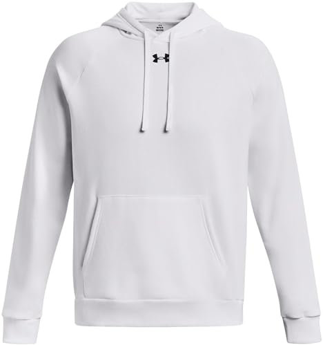 Under Armour Herren Rival Fleece Hoodie Sweatshirt, (100) Weiß/Schwarz, XX-Large