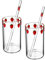 UPKOCH 2 set di tazze di vetro trasparente di fragola tazza di vetro Sippy tazza di vetro di fragola carino
