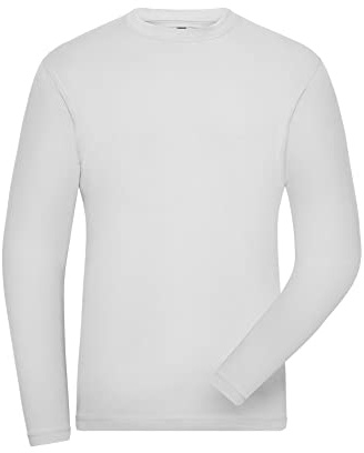 James & Nicholson Herren Bio Workwear Long-Stretch - Langarm Shirt aus Bio-Baumwolle mit Elasthan