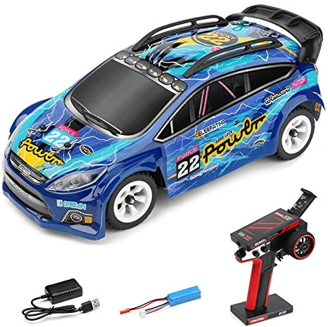 WLtoys 284010 Ferngesteuertes Auto, RC Drift Auto 1/28 RTR 30 km/h 4WD 2,4G 130er Bürstenmotor Hochgeschwindigkeits RC Rennauto LED-Licht Metall Chassis Wiederaufladbare Geschenk für Kinder Erwachsene