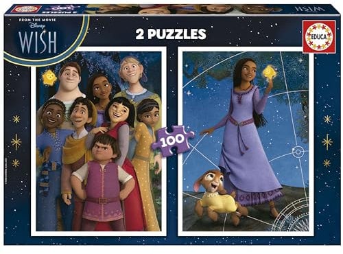 Educa - Puzzleset 100 Teile | Disney Wish. Puzzle 100 Teile für Kinder ab 6 Jahren (19742)