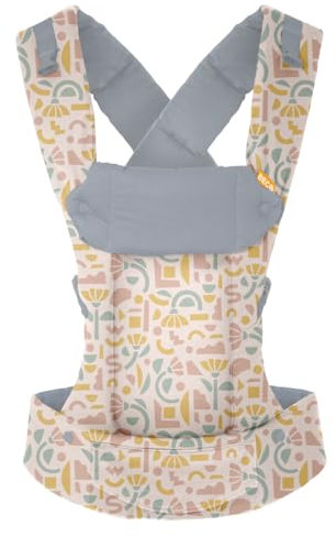 Beco Gemini Babytrage Neugeborene ab Geburt bis Kleinkind-4 Tragepositionen Baby Trage aus 100% Baumwolle-Babytrage ab Geburt, Ergonomischer Baby Carrier mit verstellbarem Sitz, 3-16 kg (Geo Floral)