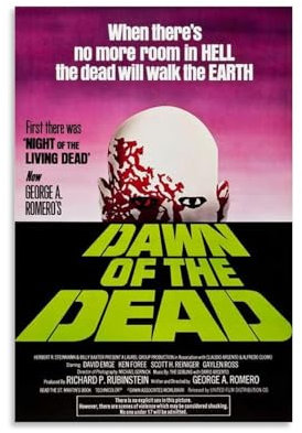 Dawn of the Dead (1978) Poster, dekoratives Gemälde, Leinwand, Wandposter und Kunstdruck, modernes Familienschlafzimmer-Dekor-Poster, 20 x 30 cm