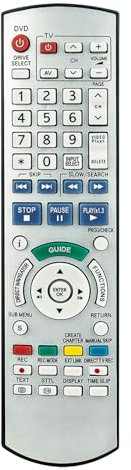 EUR7659YG0 New Replacement Remote Control fit for Panasonic DVD Player Recorder DMR-EX75/EX85/EZ25 & EZ45/EX95 DMR-EZ25EB DMR-EX85EB DMR-EX75B