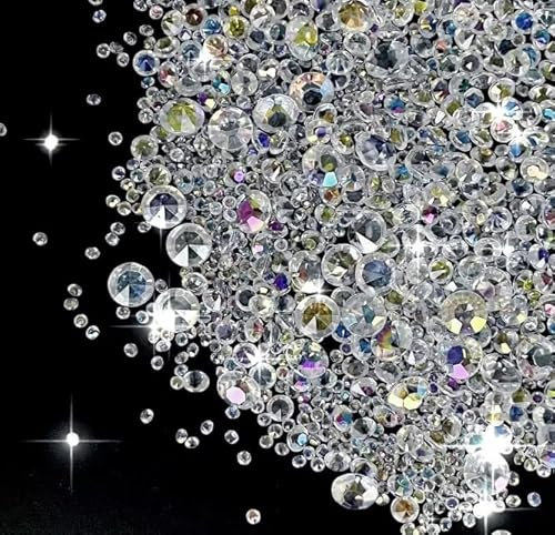 4500 Stück Diamanten Dekosteine Crystals Decorative Diamonds Acryl-Diamanten und Kristalle Rhinestones for Vase, Filler, Christmas, Wedding, Birthday Party (3 mm, 6 mm, 10 mm)