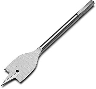 1pc Flat Drill Long High-carbon Steel Wood Flat Drills 6-45mm Woodworking Spade Drill Bits Titanium Coated Spade Hand Drill Bits (Size : 45mm)