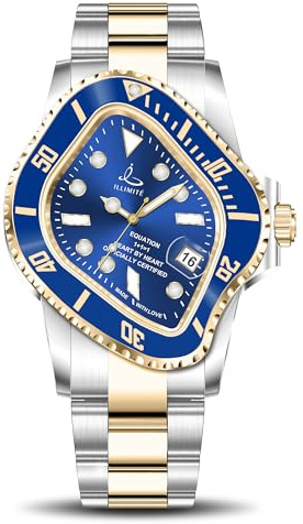 ILLIMITE Schmelzende Automatikuhren für Herren, Japanisches Miyota 8215, selbstaufziehendes mechanisches Uhrwerk, Damenuhr, wasserdicht, Edelstahl, Kunst, surrealistische Armbanduhren, Pea001